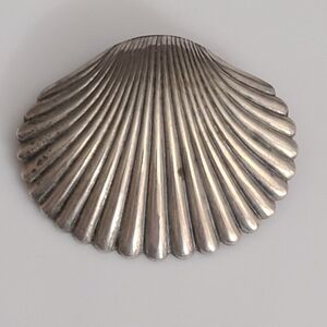 Vintage Sterling Sea Shell Brooch Silver Vtg Estate Beau Sterling Euc